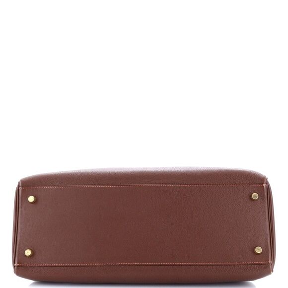 Hermes Kelly Handbag Marron D’Inde Togo with Gold Hardware 35 Brown - Picture 5 of 8